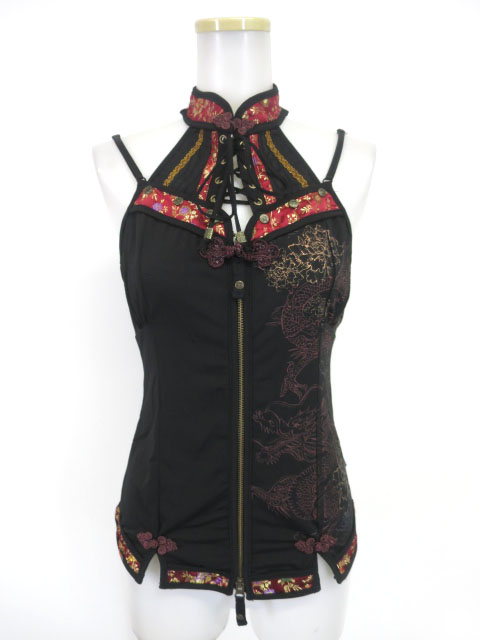 OZZ ONESTE ホルターネック付きチャイナキャミソール