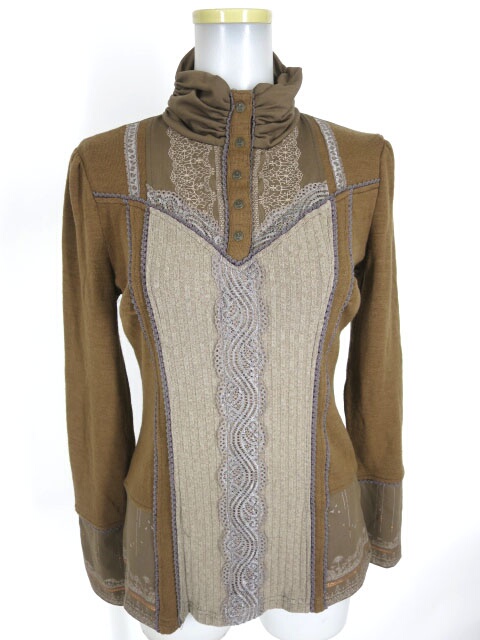 OZZ ANGELO ハイネック長袖ニットプルオーバー