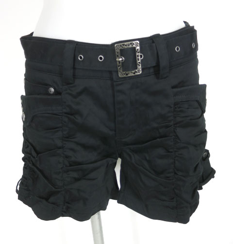Ozz Croce ベルト付きエンブレム刺繍ショートパンツ