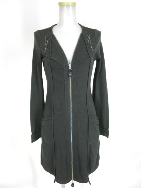 Ozz Croce ジップアップロングカーディガン