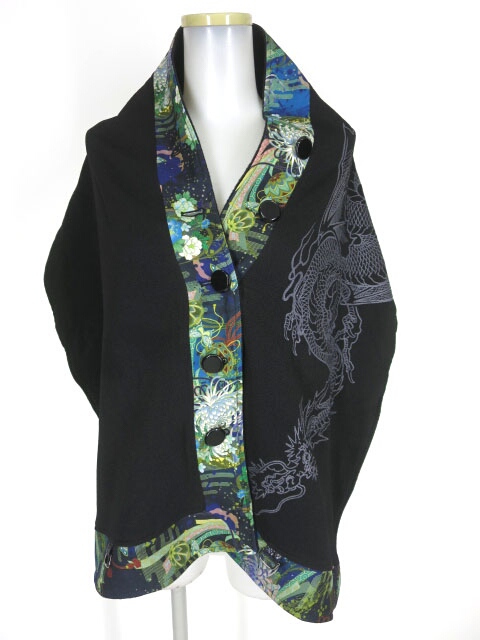 Qutie Frash ボタン付き裏起毛ストール