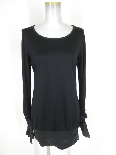 Qutie Frash 袖ベルト付きロング丈カットソー