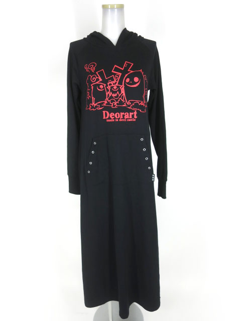 Doerart おばけプリントワンピースパーカー