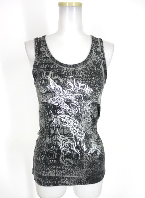 Sixh. バタフライ&パイソン柄プリントタンクトップ