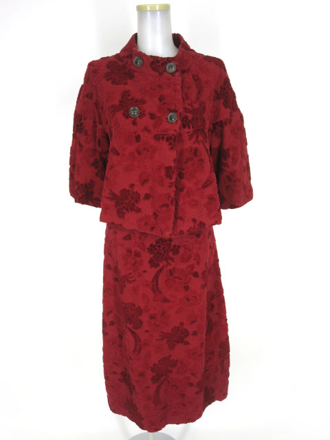 Jane Marple Dans Le Salon パイルジャガードケープジャケット＆スカート セットアップ