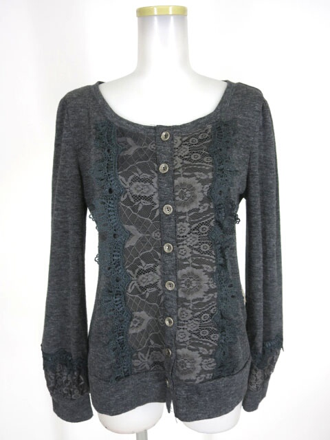 Rozen Kavalier レース付きニットカーディガン