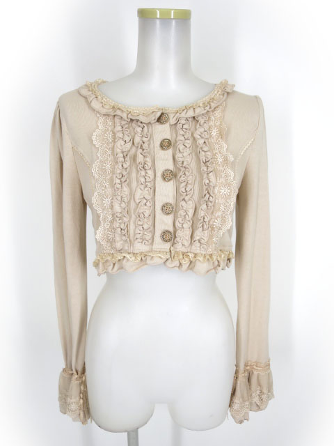 OZZ ONESTE レース付きボレロカーディガン