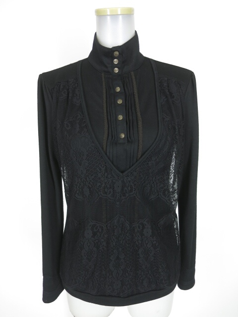 Rozen Kavalier レース重ね長袖ニットプルオーバー