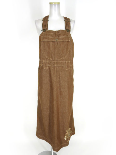 STREET ORGAN テディベア刺繍デニムオーバーオール