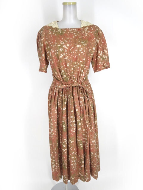 田園詩 デイジー柄ワンピース