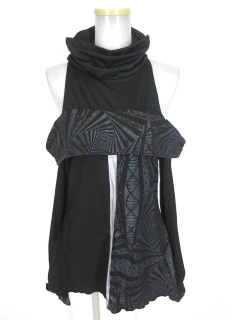 h.NAOTO NiNE. ハイネックオフショル長袖カットソー