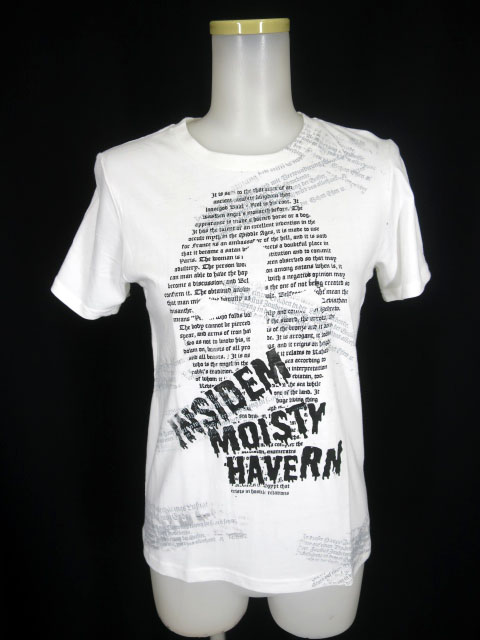 h.ANARCHY 英字スカルプリントTシャツ