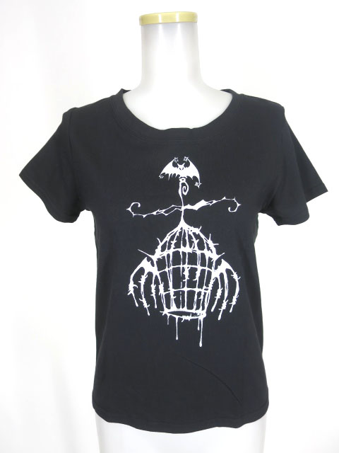 h.NAOTO Petit NAO 鳥かごプリントTシャツ