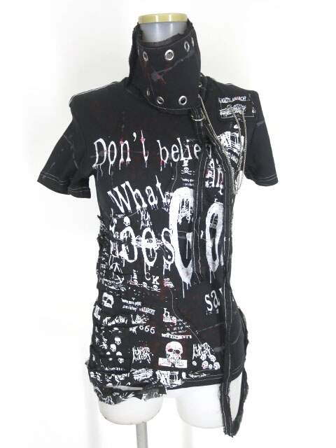 h.ANARCHY ネックカバー付きTシャツ