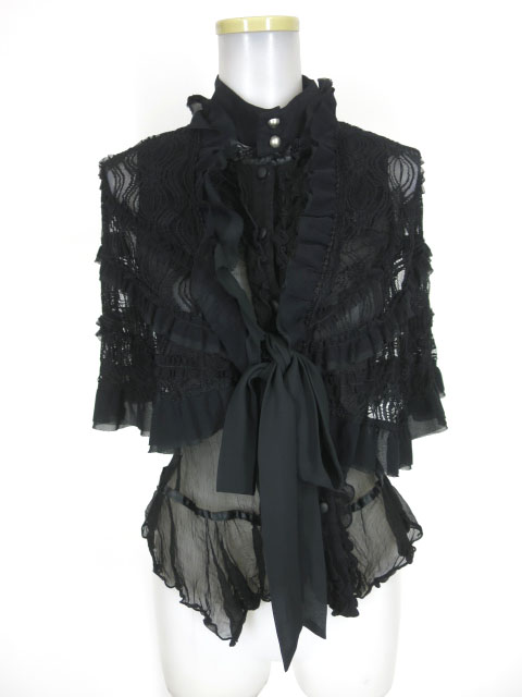 Ozz On シフォンノースリーブブラウス＆ケープ セット