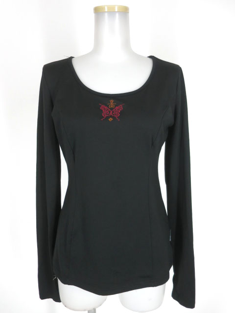 OZZ ONESTE 蝶刺繍入り長袖カットソー