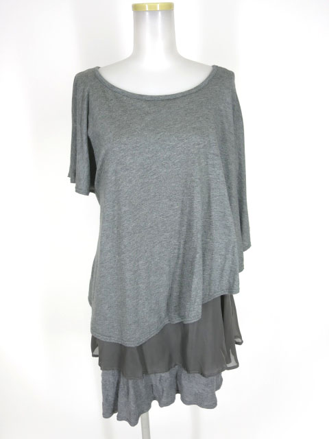 gomme レイヤードアシンメトリーカットソー