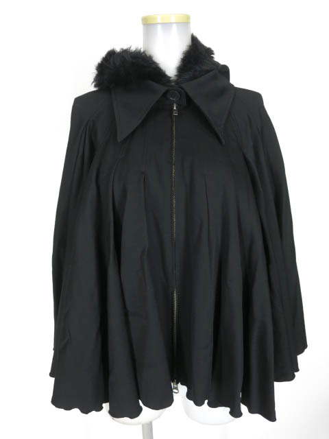 BPN フード付きジップアップケープ