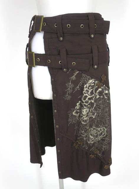 OZZ ONESTE チャイナボタン付き巻きスカート