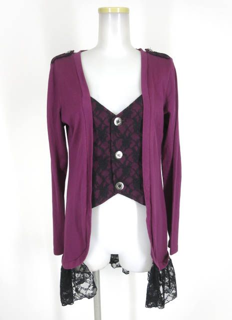 ALGONQUINS レース付きロングカーディガン