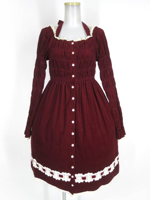 Emily Temple cute コーデュロイワンピース