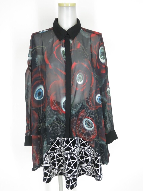 KILL STAR Rose Eyeball シフォンブラウス & ペンタグラム スカート