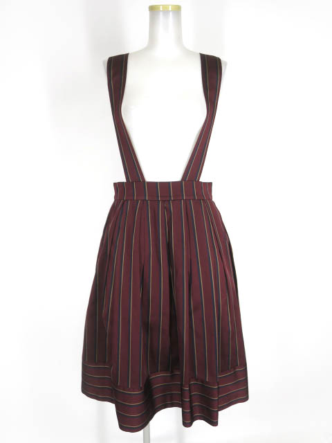 Jane Marple レジメンタルストライプ 吊りスカート