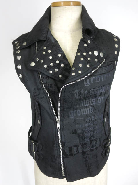 ROCKERS H BABY ノースリーブスウェットライダースジャケット