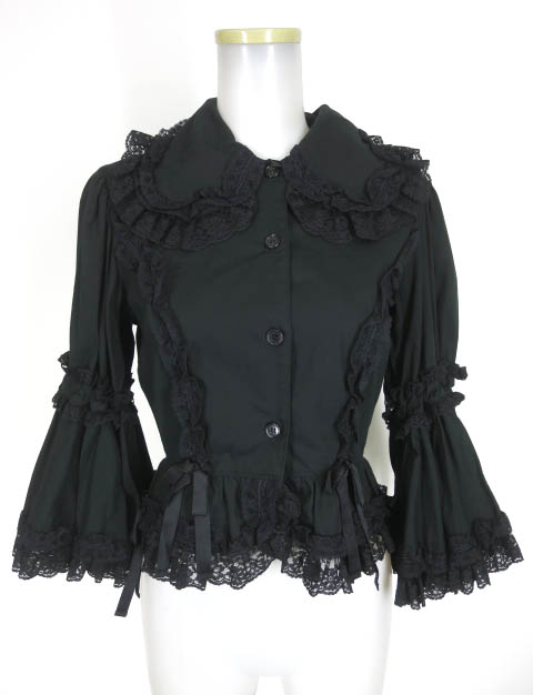 Metamorphose ラッセルレースフレア袖ブラウス