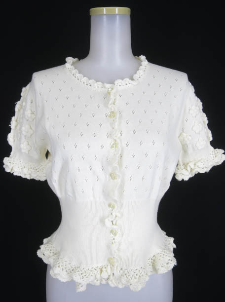 Emily Temple お花半袖カーディガン