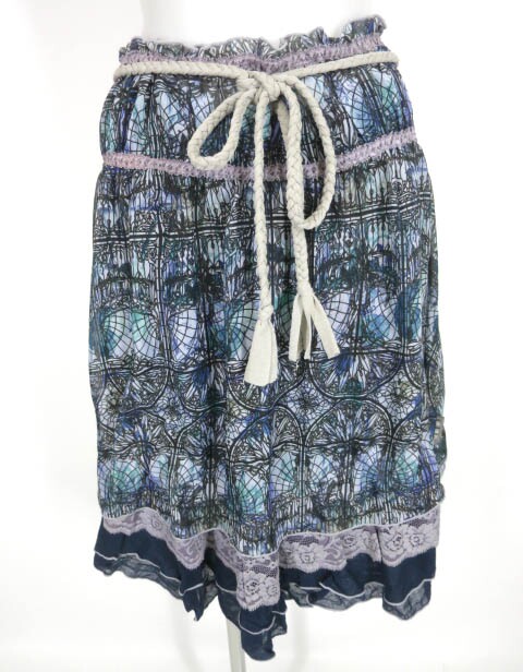 OZZ ANGELO 総柄シフォン2wayスカート