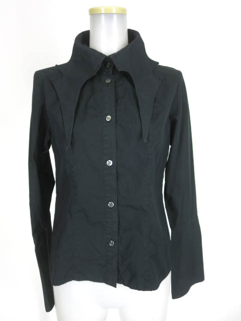 BPN バックガーゼ付きギザギザ衿ブラウス