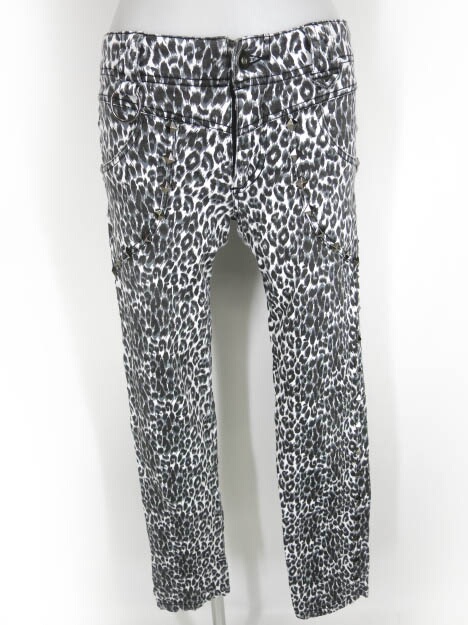 ALGONQUINS スタッズ付きヒョウ柄パンツ