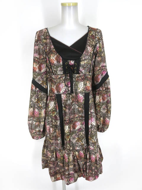 OZZ ANGELO 総柄ワンピース