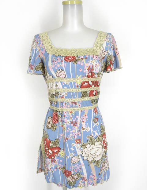 Ozz On 花柄半袖チュニック