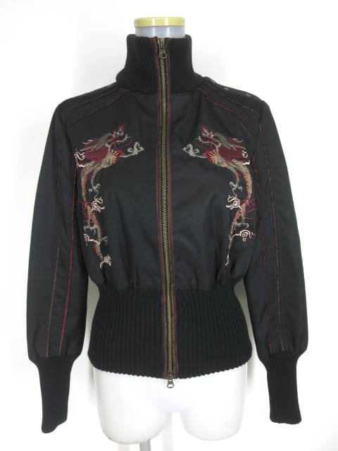 Ozz On hikozoh 龍刺繍入りジップアップブルゾン