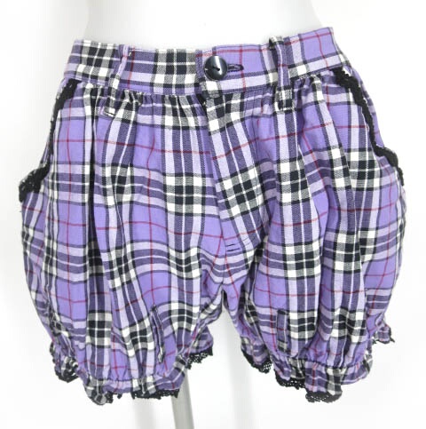 MA チェック柄ショートパンツ