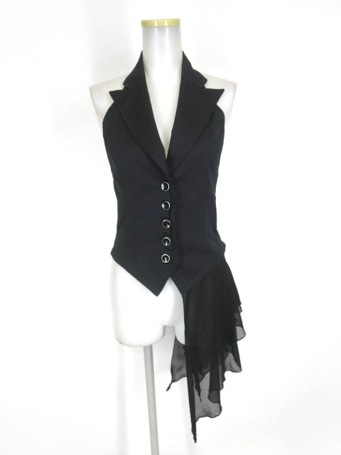 BPN ホルターネックアシンメトリーベスト