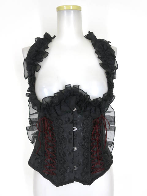 MR corset オーガンジープリーツ付きベストコルセット