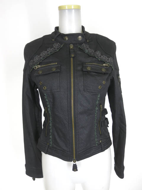 OZZ ANGELO ラメ入りジップアップジャケット