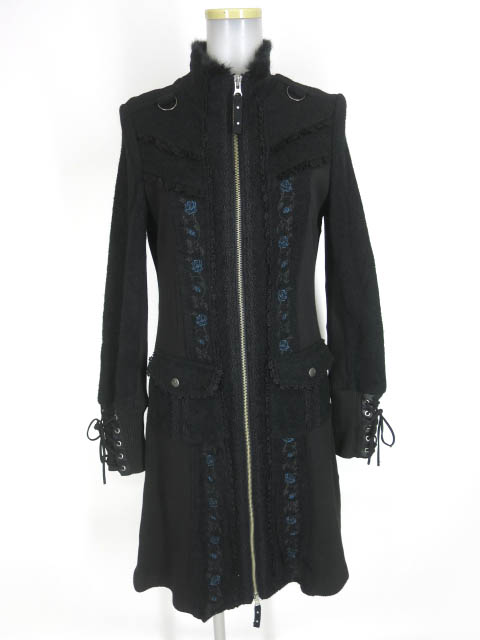 OZZ ONESTE 薔薇刺繍入りジップアップコート