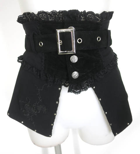 OZZ ONESTE ローズ刺繍入り 2wayコルセット風オーバースカート