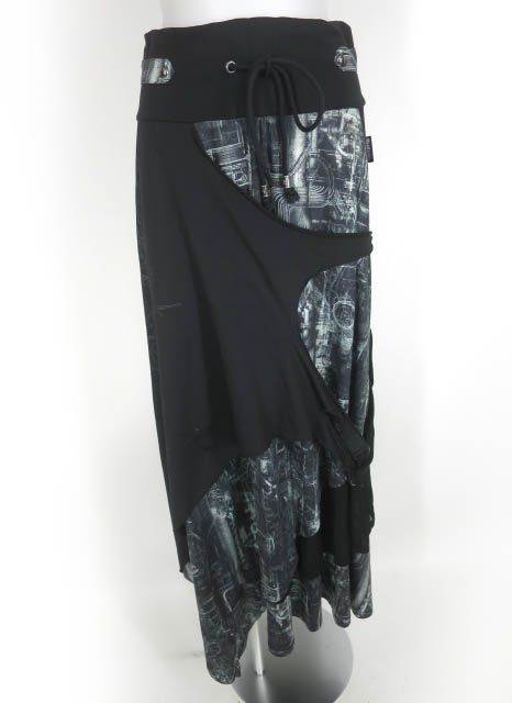 Ozz Croce サイバー柄ロングスカート