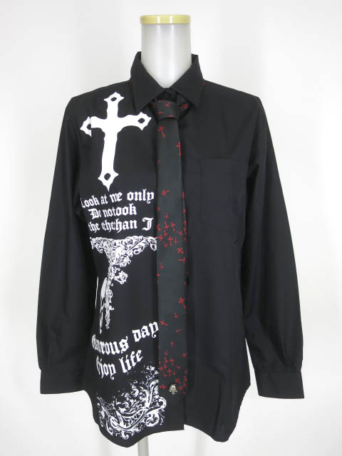 SEX POT ネクタイ付き GLAMOROUS ROCK シャツ