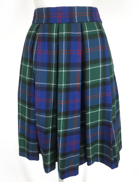 Jane Marple ウールタータンチェックプリーツスカート