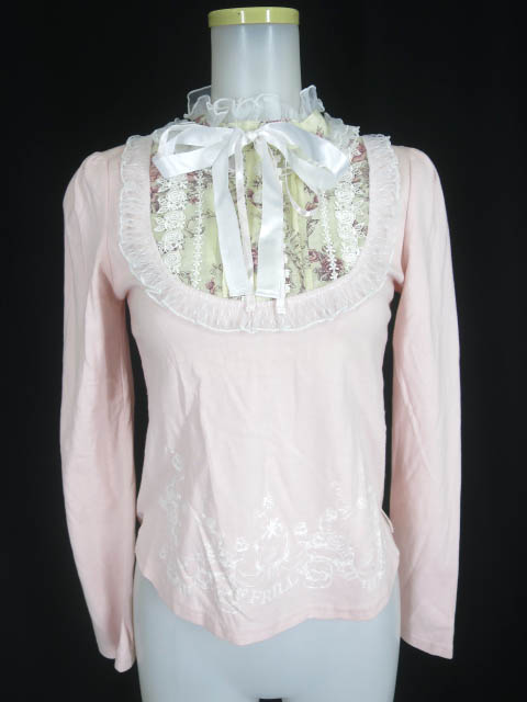 h.NAOTO FRILL ヨーク切替カットソー