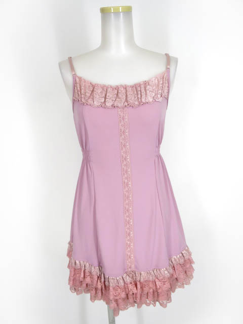 OZZ ONESTE レース付きキャミワンピース