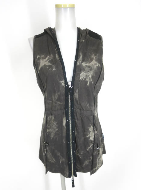 Ozz Croce ムラ染めノースリーブパーカー