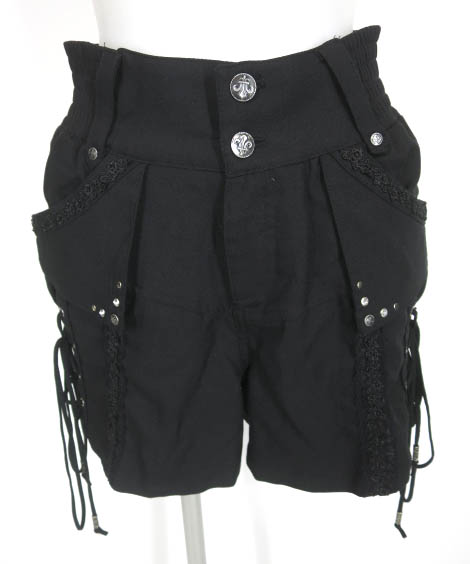 OZZ ANGELO 編み上げ付きショートパンツ