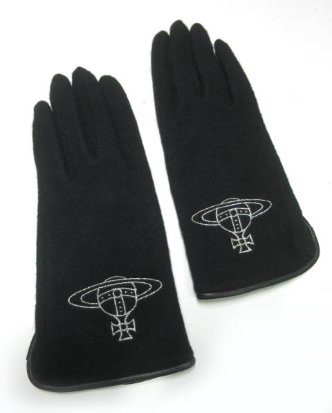 Vivienne Westwood オーブ刺繍 ウール手袋